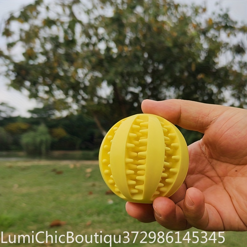 Rubber Treat Dispensing Dog Toy - Rubber Treat‑Dispensing Dog Ball Toy Durable