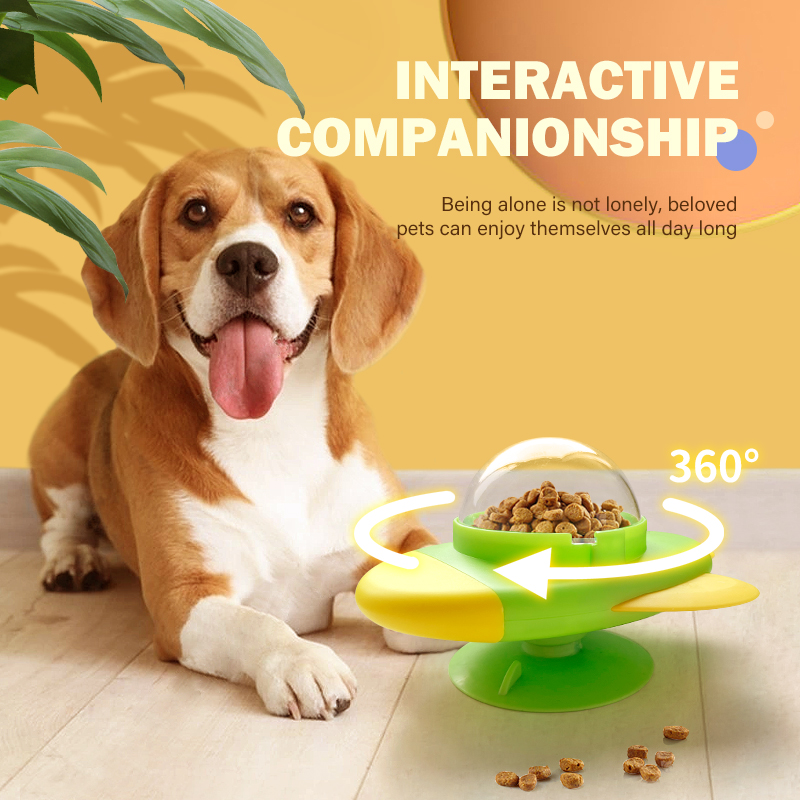 Dog Puzzle Feeder Toy - Rocket Shape Rotating Cat Dog Puzzle