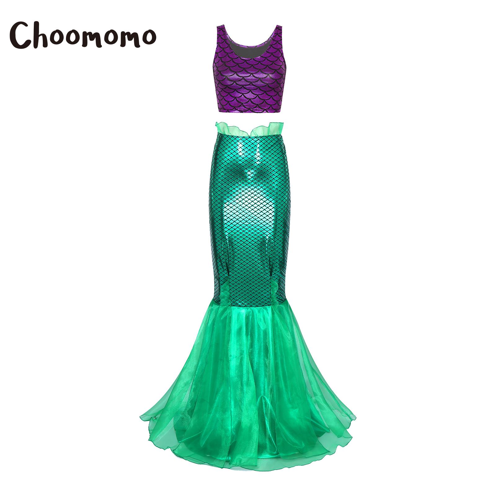 Aquarium - Women Halloween Mermaid Cosplay Costume Metallic