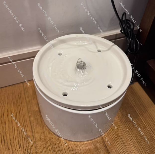 Pet Feeders - Ceramic Automatic Pet Water Dispenser, Circulating