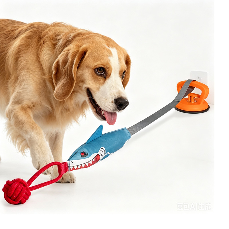 Suction Cup Dog Tug Toy - Suction Cup Dog Tug Toy, Hands-Free