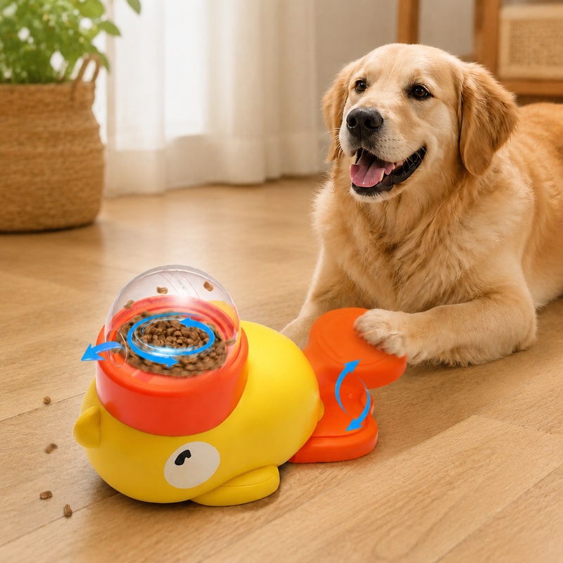 Dog Puzzle Feeder Toy - Interactive Pet Trainer Toy with Cartoon