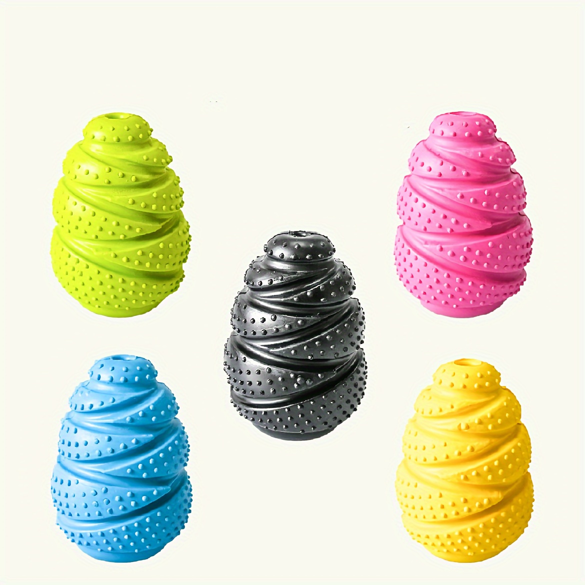 Rubber Treat Dispensing Dog Toy - Durable Rubber Dog Chew Toy with