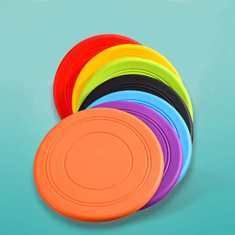 Flying Disc Dog Training Toy - Silicone Flying Saucer Funny Dog Cat