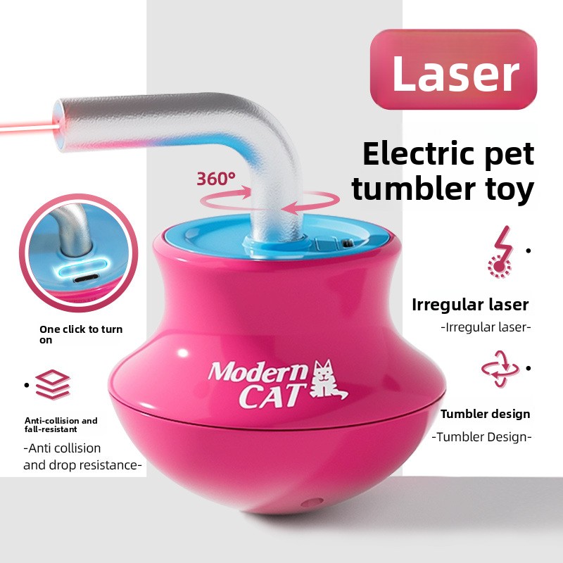 Laser Pointer Cat Toy Automatic - Automatic cat toys: interactive feather wands,