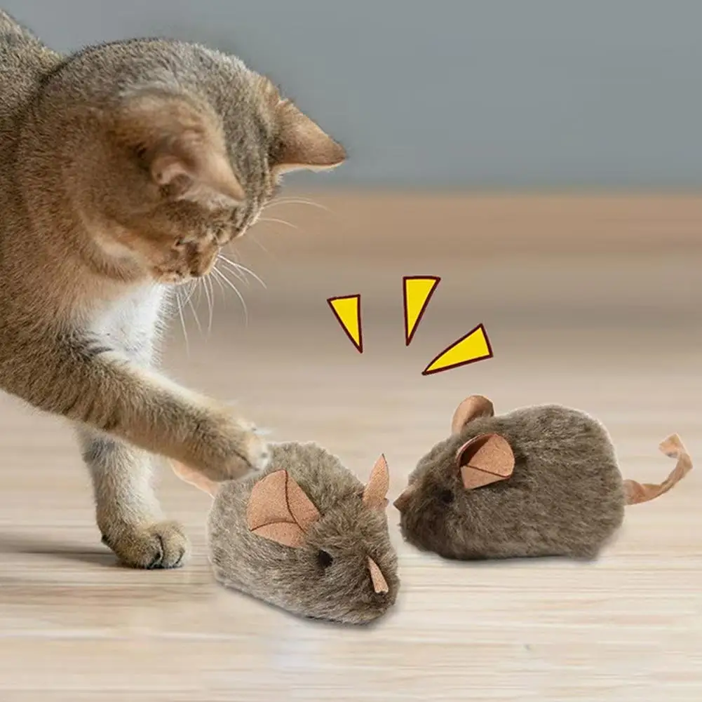Catnip Interactive Plush Mouse - Funny Plush Mice Cat Toy Simulation