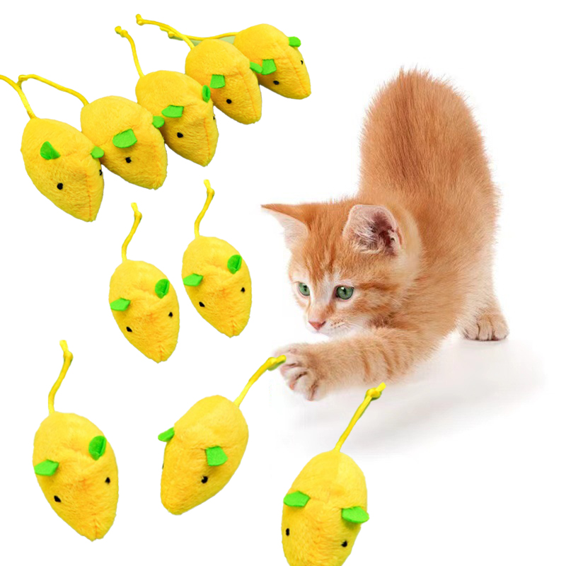 Catnip Interactive Plush Mouse - Cat Mouse Toys Interactive Catnip Pet