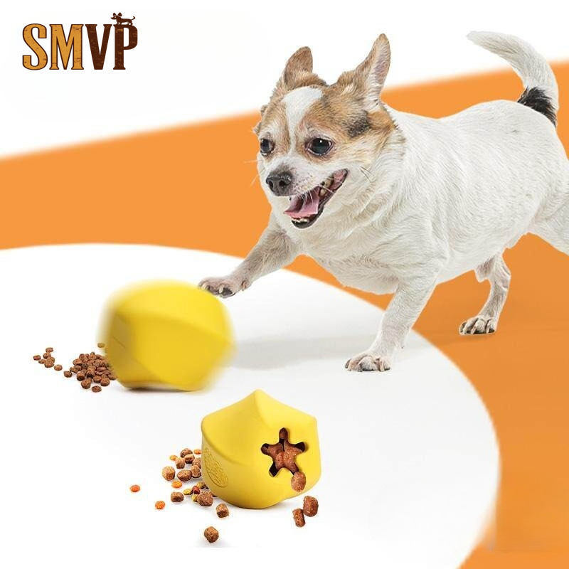 Rubber Treat Dispensing Dog Toy - Durable Rubber Dog Treat Dispenser Toy