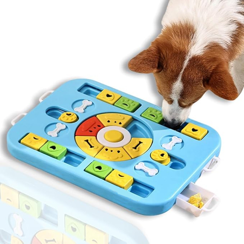 Interactive Squeaky Plush Dog Toy - Interactive Dog Puzzle Toy for Large,