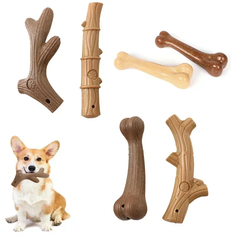 Indestructible Dog Chew Toy - Pine Wood Deer Antlers Dog Chew