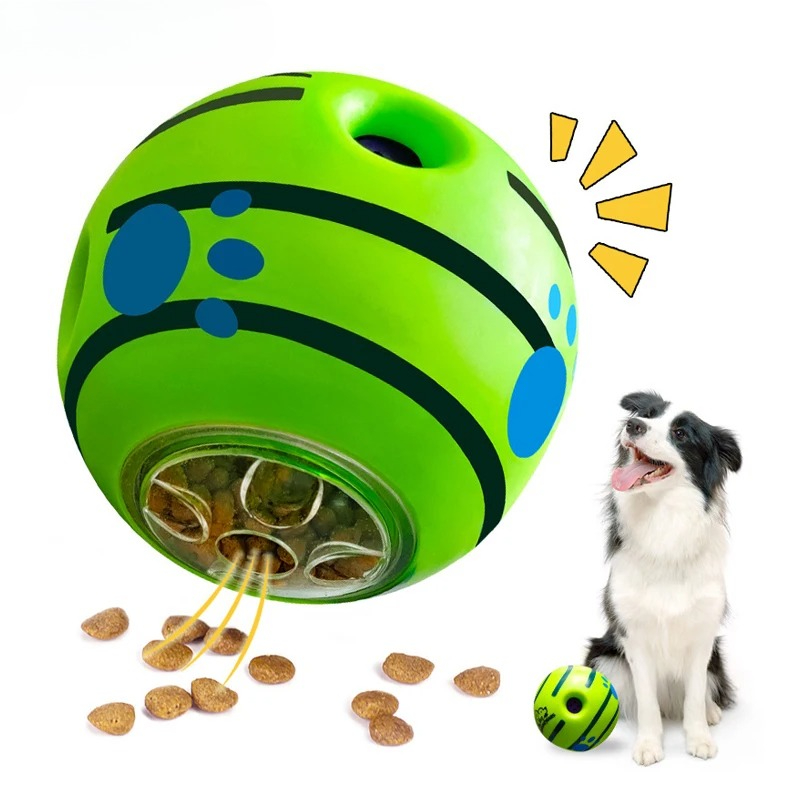 Rubber Treat Dispensing Dog Toy - Interactive Dog Treat Ball Toy Pet
