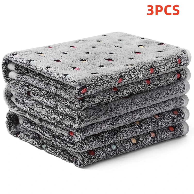 Pet Beds - 3PCS Soft Fluffy Pet Blanket Cute
