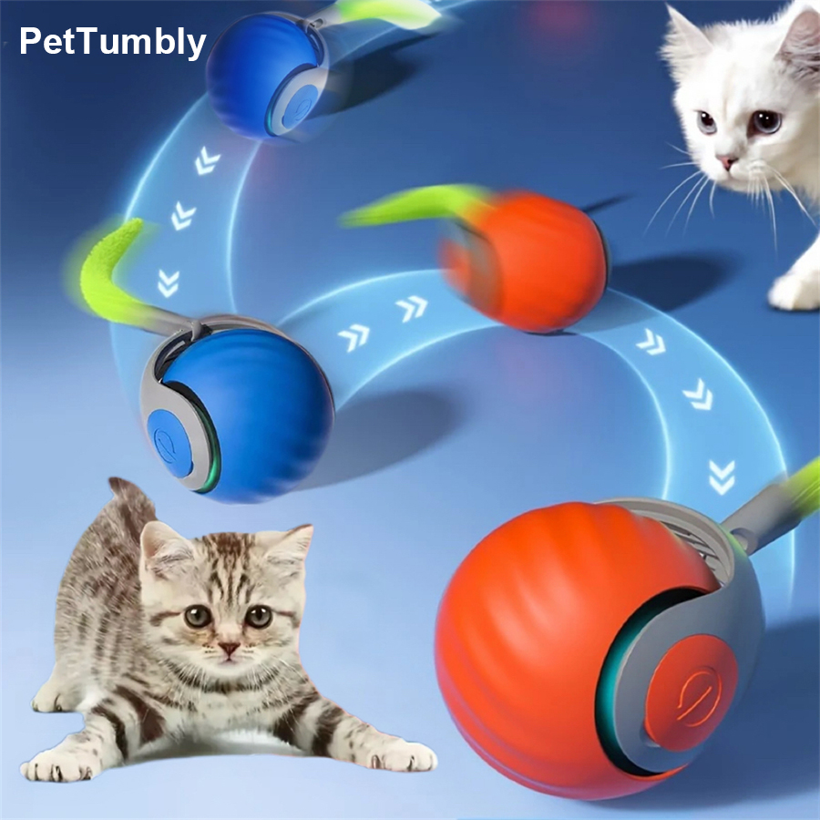 Automatic Moving Dog Ball - Interactive Cat Toy Ball Automatic Rolling