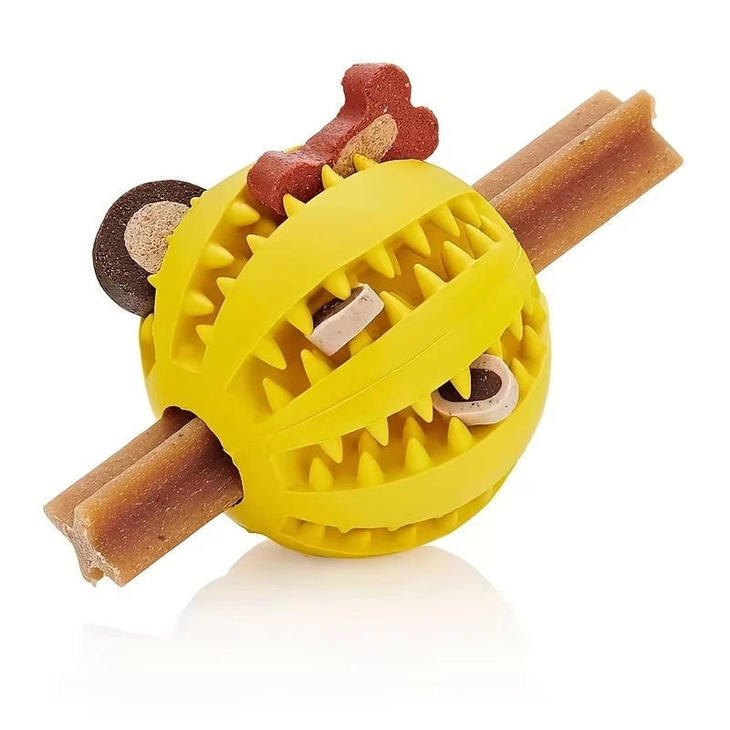 Dog Puzzle Feeder Toy - 1/2pcs Dog Toy Ball Interactive Rubber