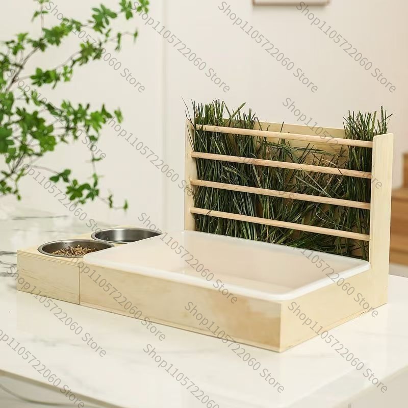 Wooden Rabbit Hay Feeder, Mini - đánh giá và giá Pet Beds