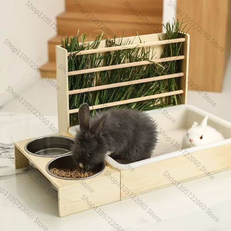 Wooden Rabbit Hay Feeder, Mini - đánh giá và giá Pet Beds