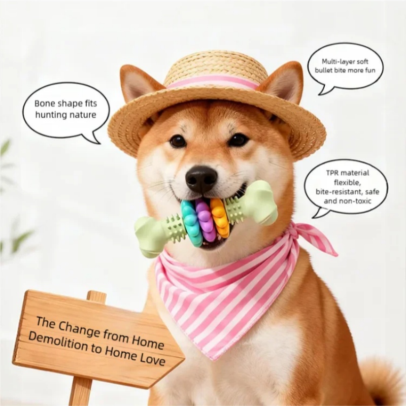 Durable TPR Dog Chew Toy Bone  - đánh giá và giá Teeth Cleaning Dog Chew Bone