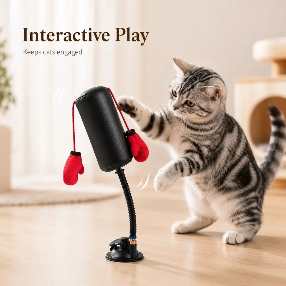 Suction Cup Base Cat Boxing To - đánh giá và giá Interactive Squeaky Plush Dog Toy