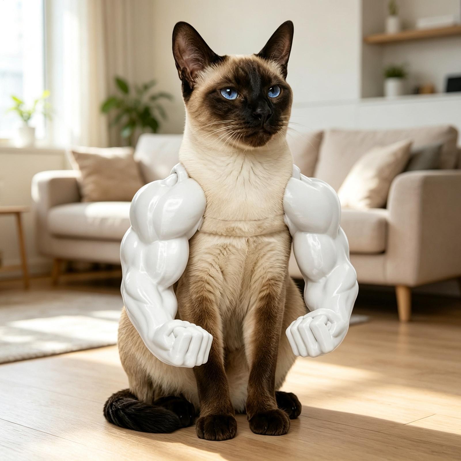 Funny Cat Muscle Arm 3D Printe - đánh giá và giá Interactive Squeaky Plush Dog Toy