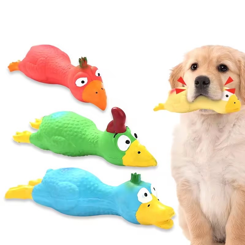 Cute Dog Squeak Toy Latex Chic - đánh giá và giá Interactive Squeaky Plush Dog Toy