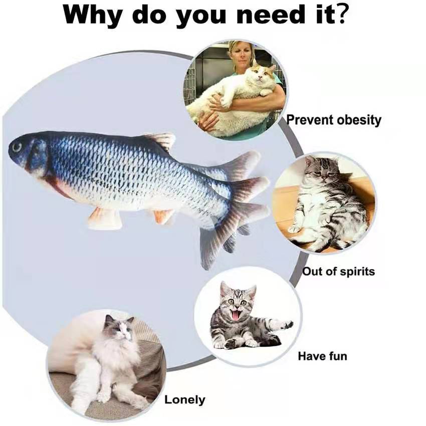 Cat Toys Fish USB Charger Fish - đánh giá và giá Electric Floppy Fish Dog Toy