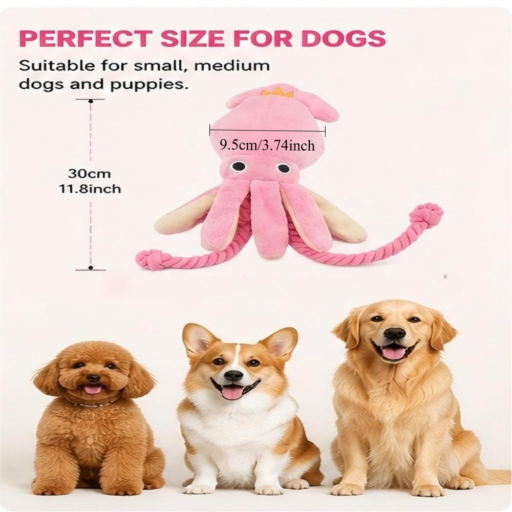 Giant Plush Octopus Dog Chew T - đánh giá và giá Dog Rope Toy Aggressive Chewers
