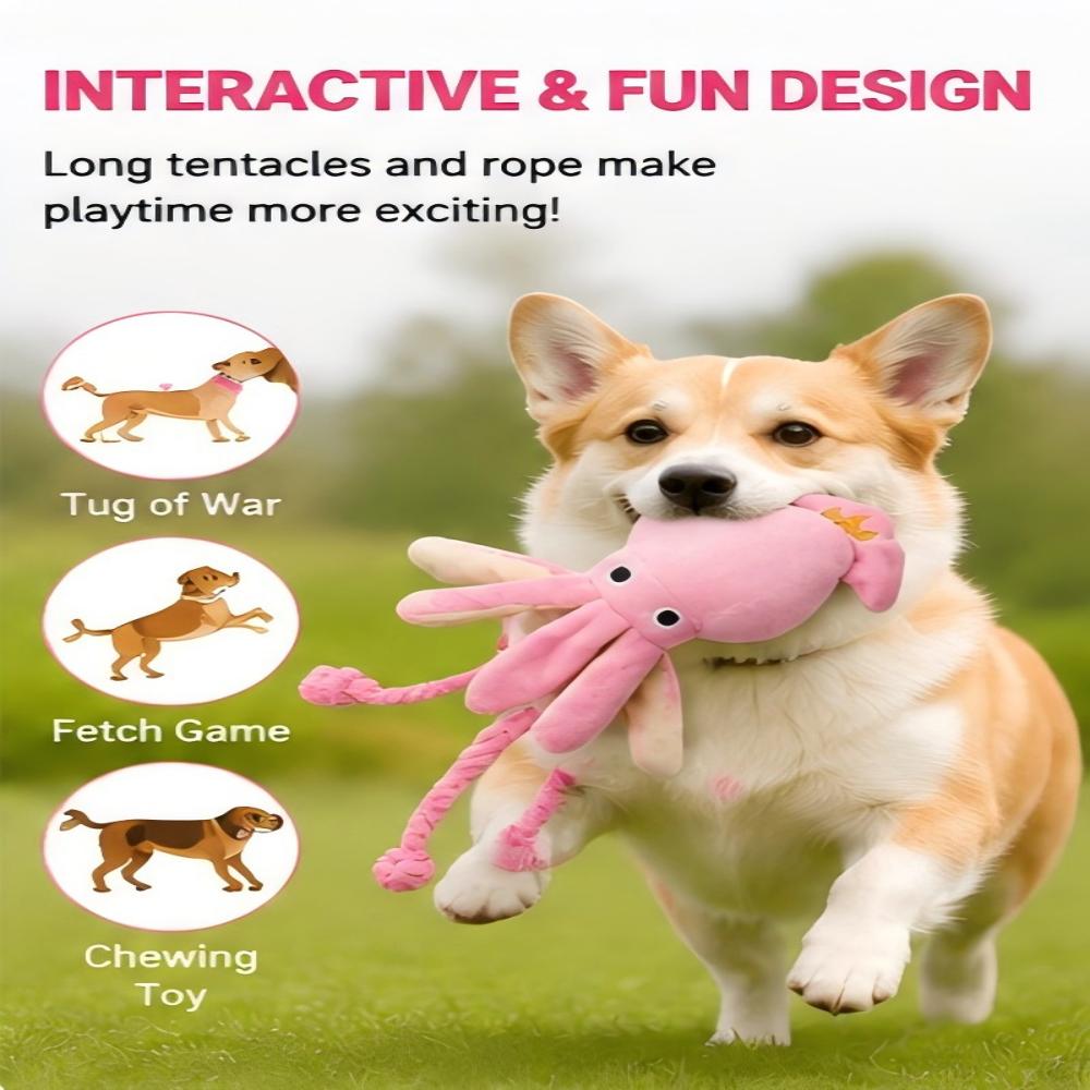 Giant Plush Octopus Dog Chew T - đánh giá và giá Dog Rope Toy Aggressive Chewers