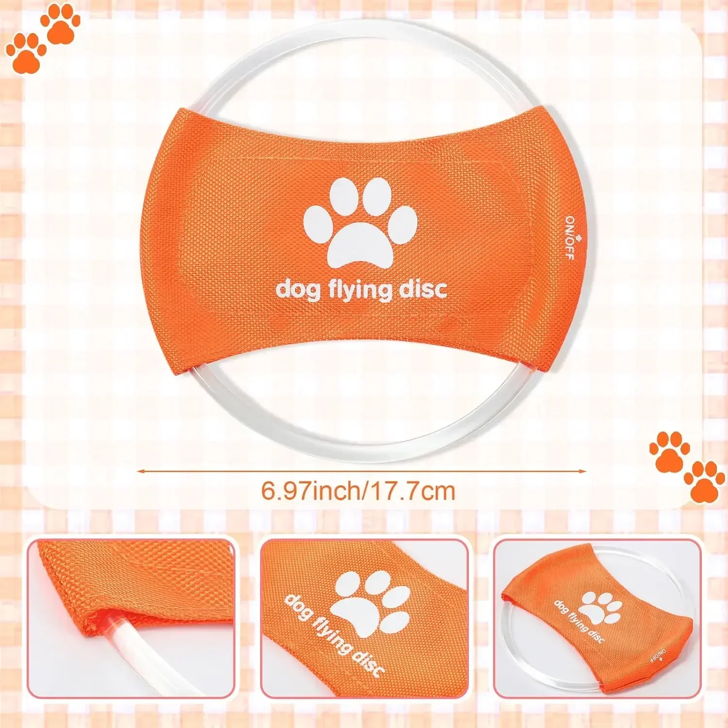 Dog Toy LED Glowing Rechargeab - đánh giá và giá Flying Disc Dog Training Toy
