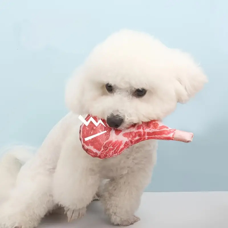 Simulated Steak Squeaky Dog To - đánh giá và giá Teeth Cleaning Dog Chew Bone