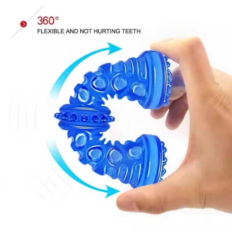 Squeaky Rubber Dog Chew Toy Bi - đánh giá và giá Teeth Cleaning Dog Chew Bone
