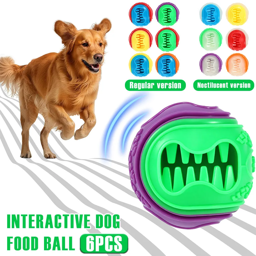6Pcs Interactive Dog Food Ball - đánh giá và giá Rubber Treat Dispensing Dog Toy