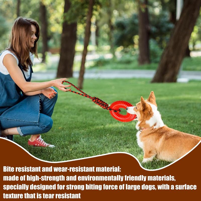 Squeaky Toys For Dogs Spiky Ri - đánh giá và giá Dog Rope Toy Aggressive Chewers