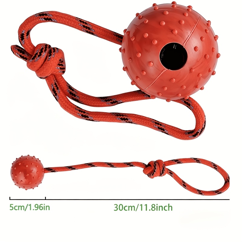 2-Pack Durable Rubber Dog Ball - đánh giá và giá Dog Rope Toy Aggressive Chewers