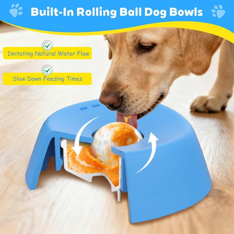 Slow Feeder Dog Bowls for Liqu - đánh giá và giá Interactive Squeaky Plush Dog Toy