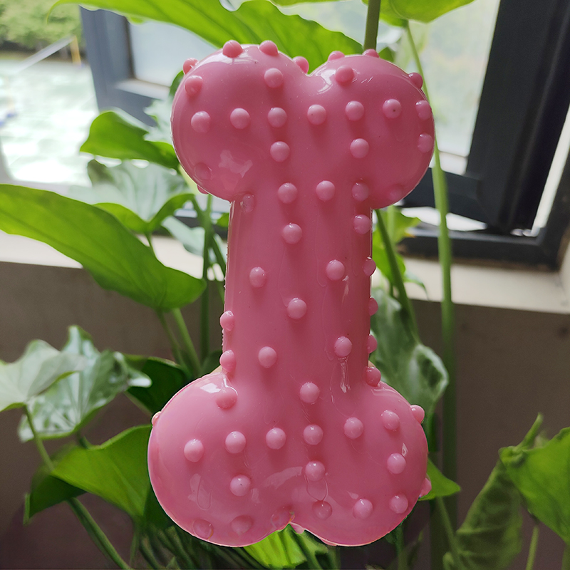 Dog Toy Rubber Sound Making Ch - đánh giá và giá Teeth Cleaning Dog Chew Bone