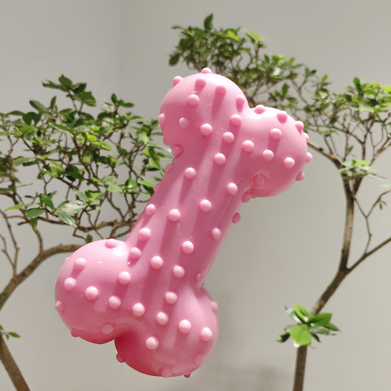 Dog Toy Rubber Sound Making Ch - đánh giá và giá Teeth Cleaning Dog Chew Bone