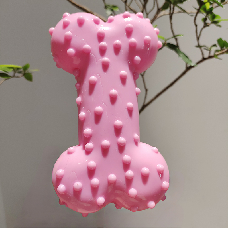 Dog Toy Rubber Sound Making Ch - đánh giá và giá Teeth Cleaning Dog Chew Bone