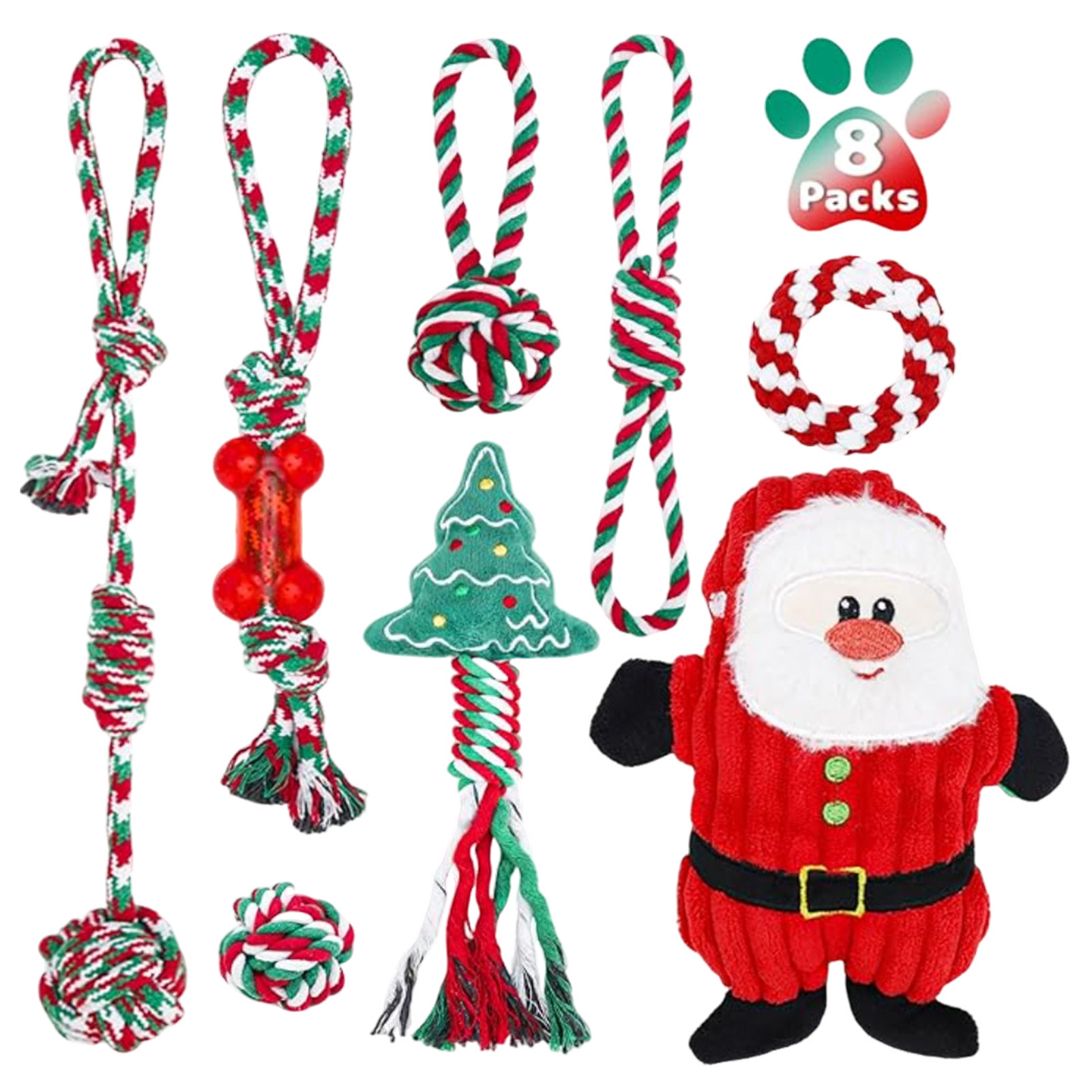 Dog Chew Rope Toys Set Christm - đánh giá và giá Dog Rope Toy Aggressive Chewers