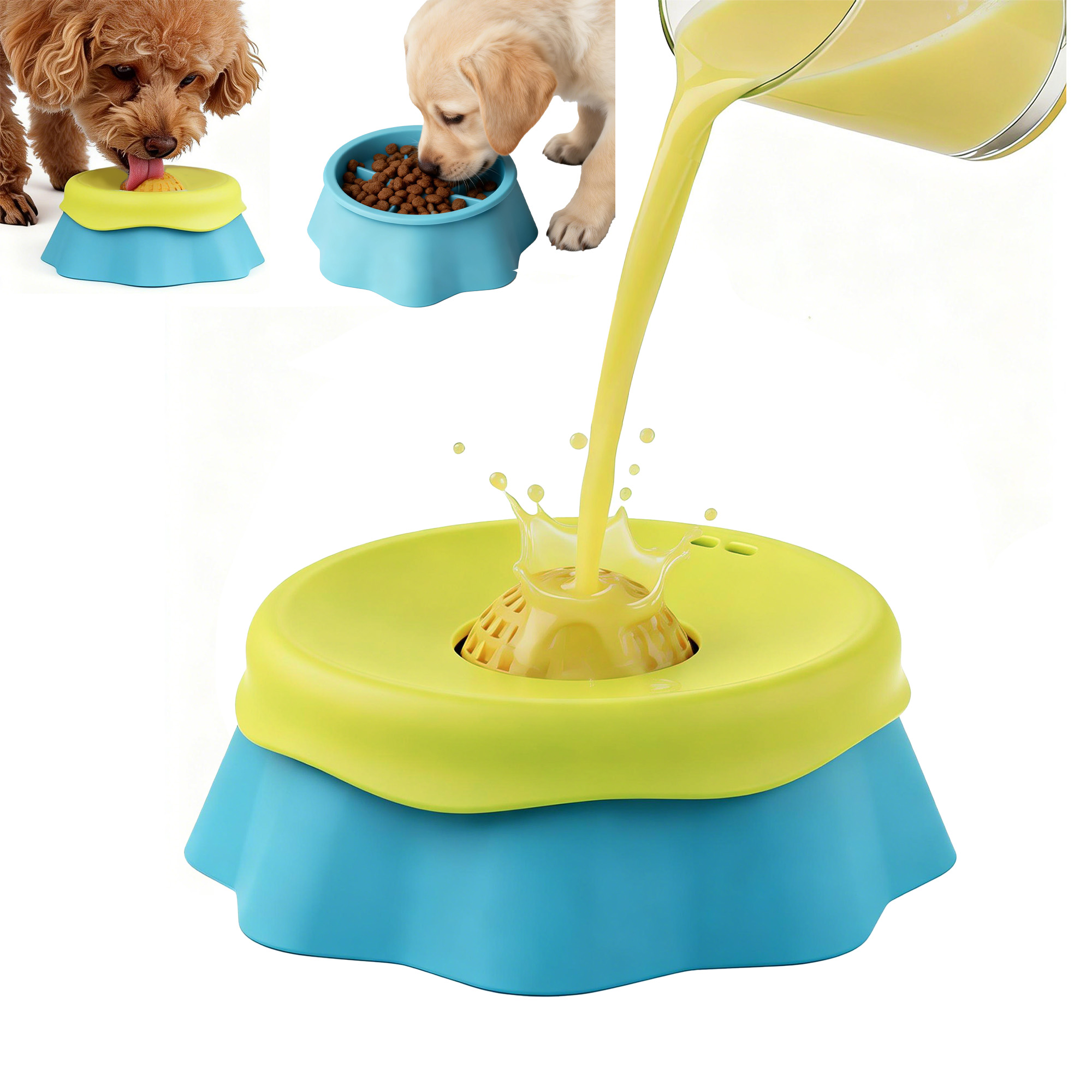 Dog Lick Bowl Slow Feeder Dog  - đánh giá và giá Interactive Squeaky Plush Dog Toy